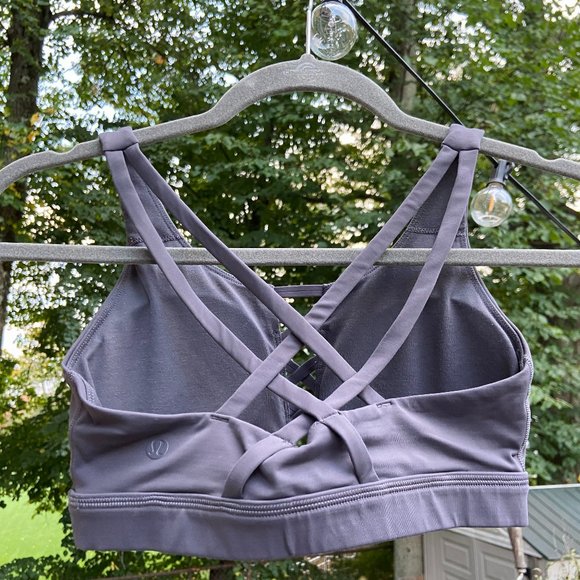 Lululemon | Energy Lace-Up Bra | Size 2 | Color: Shadow(greyish purple) - Picture 4 of 6